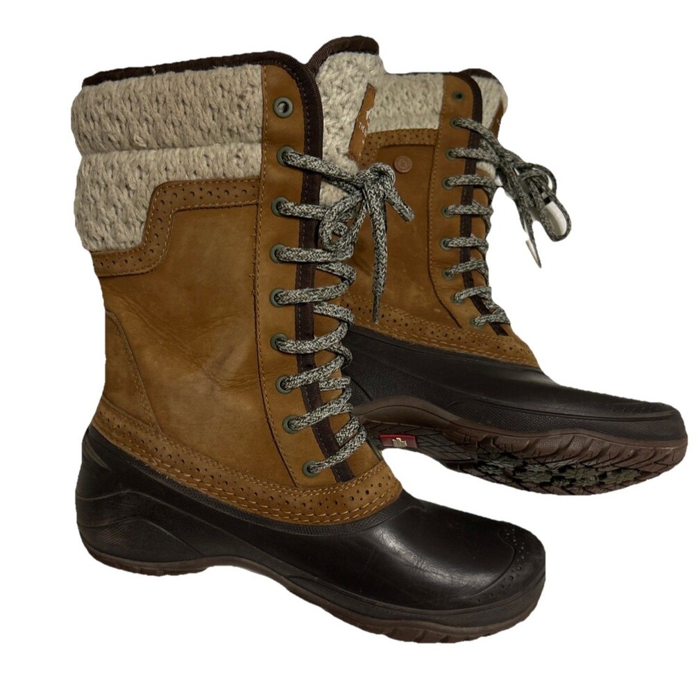 The North Face Shellista II Womens Size 6.5 Winter Boots Daschund Brown